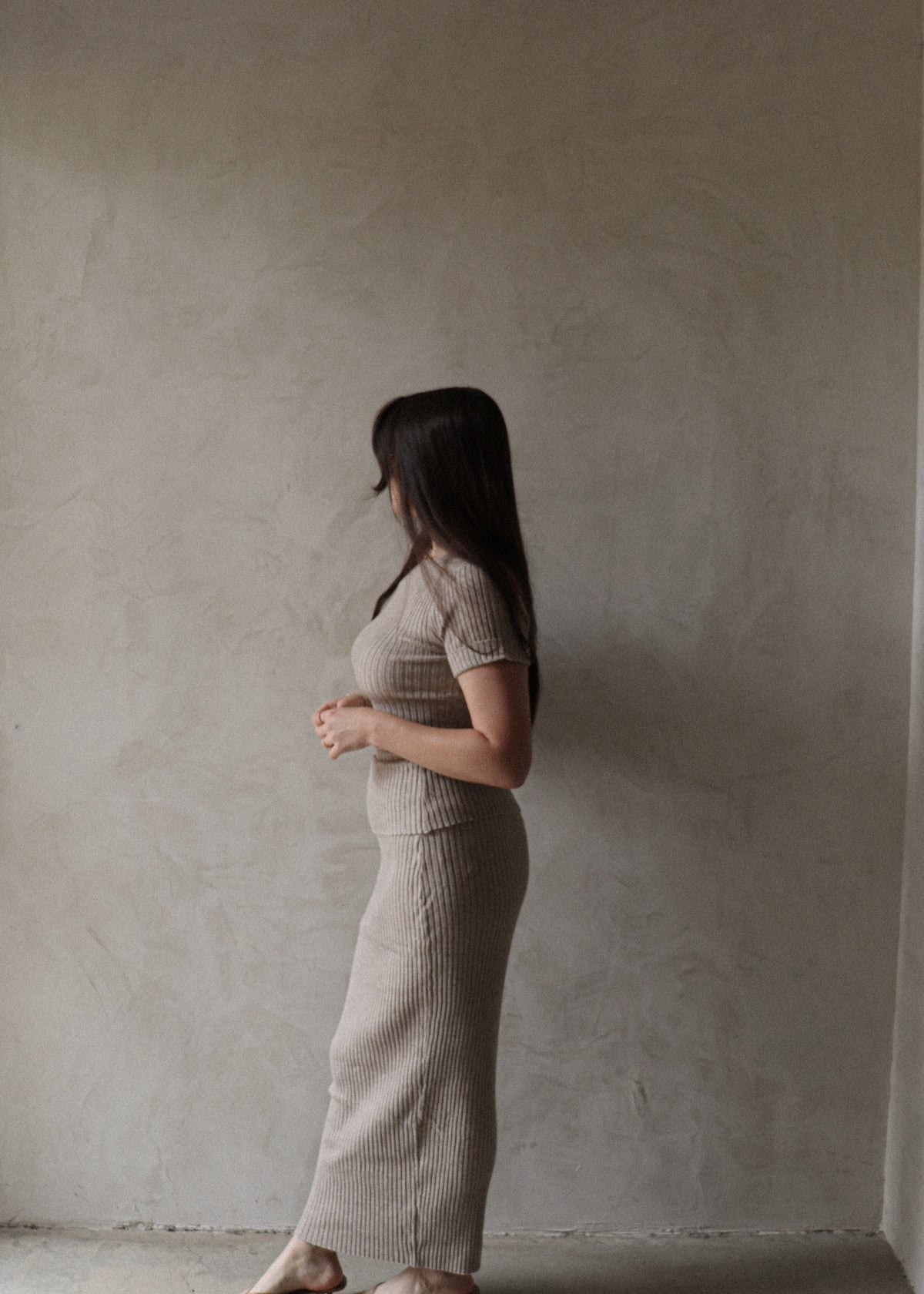 Ribbed Maxi - Taupe