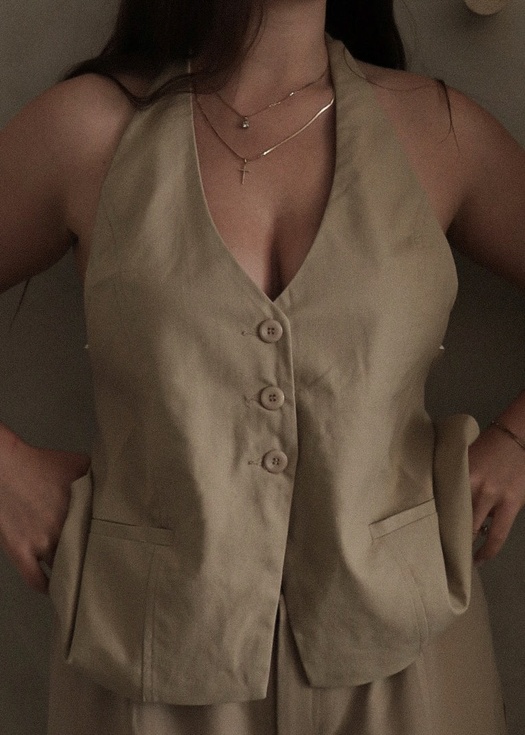 Halter Vest - Sand