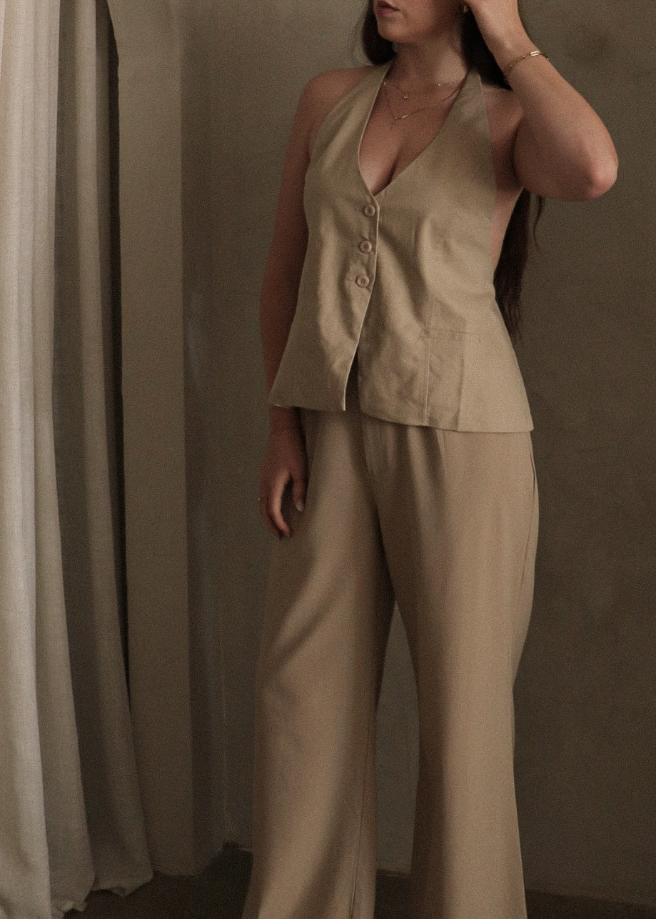 Halter Vest - Sand