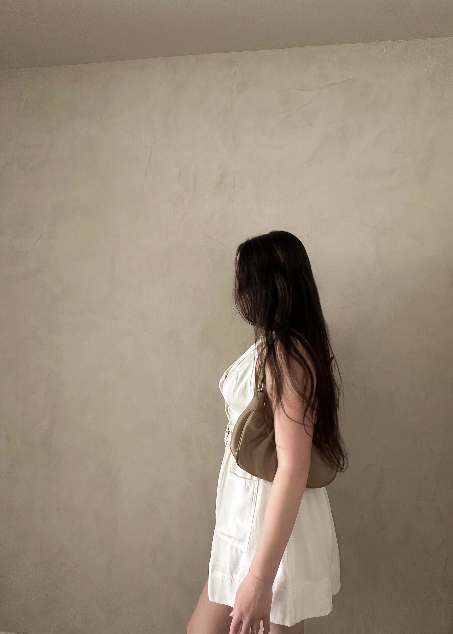 Halter Mini Dress - White