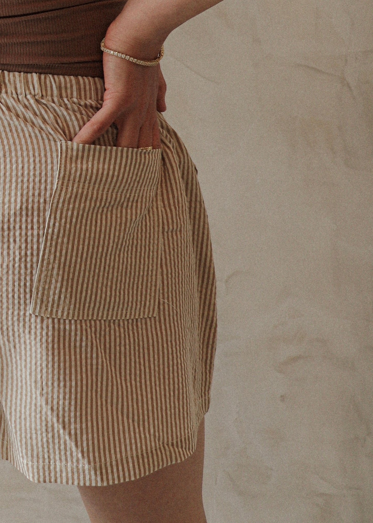 Drawstring Shorts - Striped