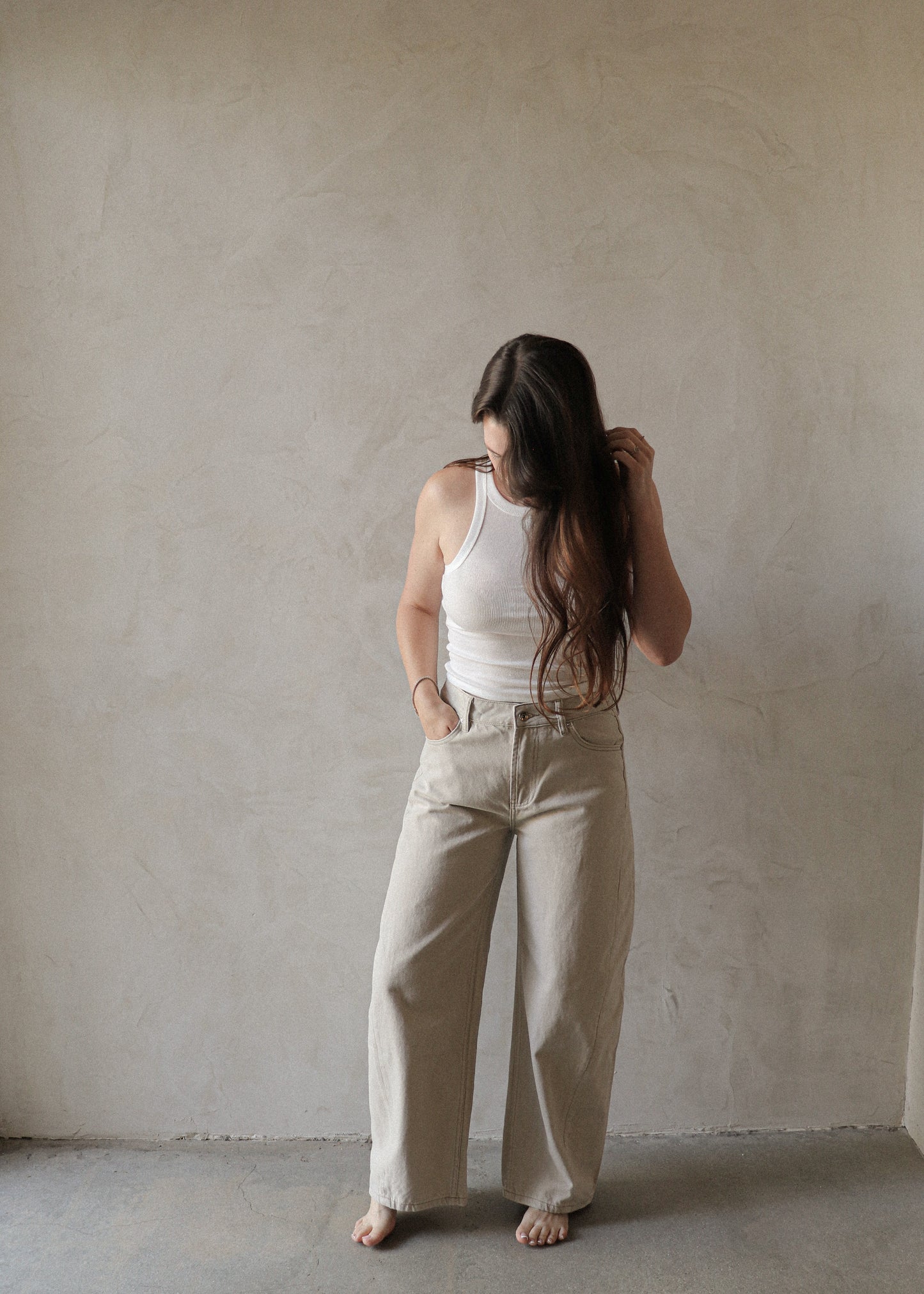 Barrel Jeans - Stone