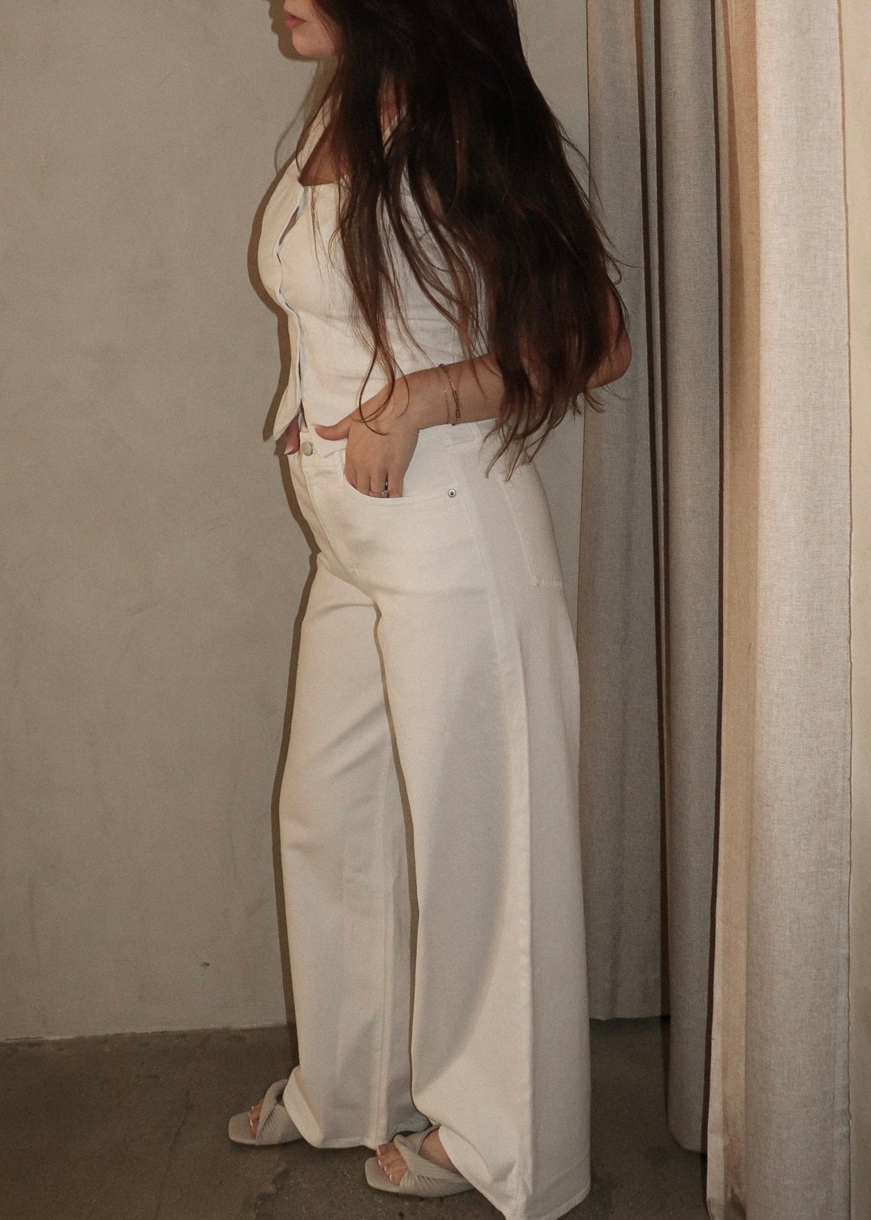 Wide Leg Denim - White