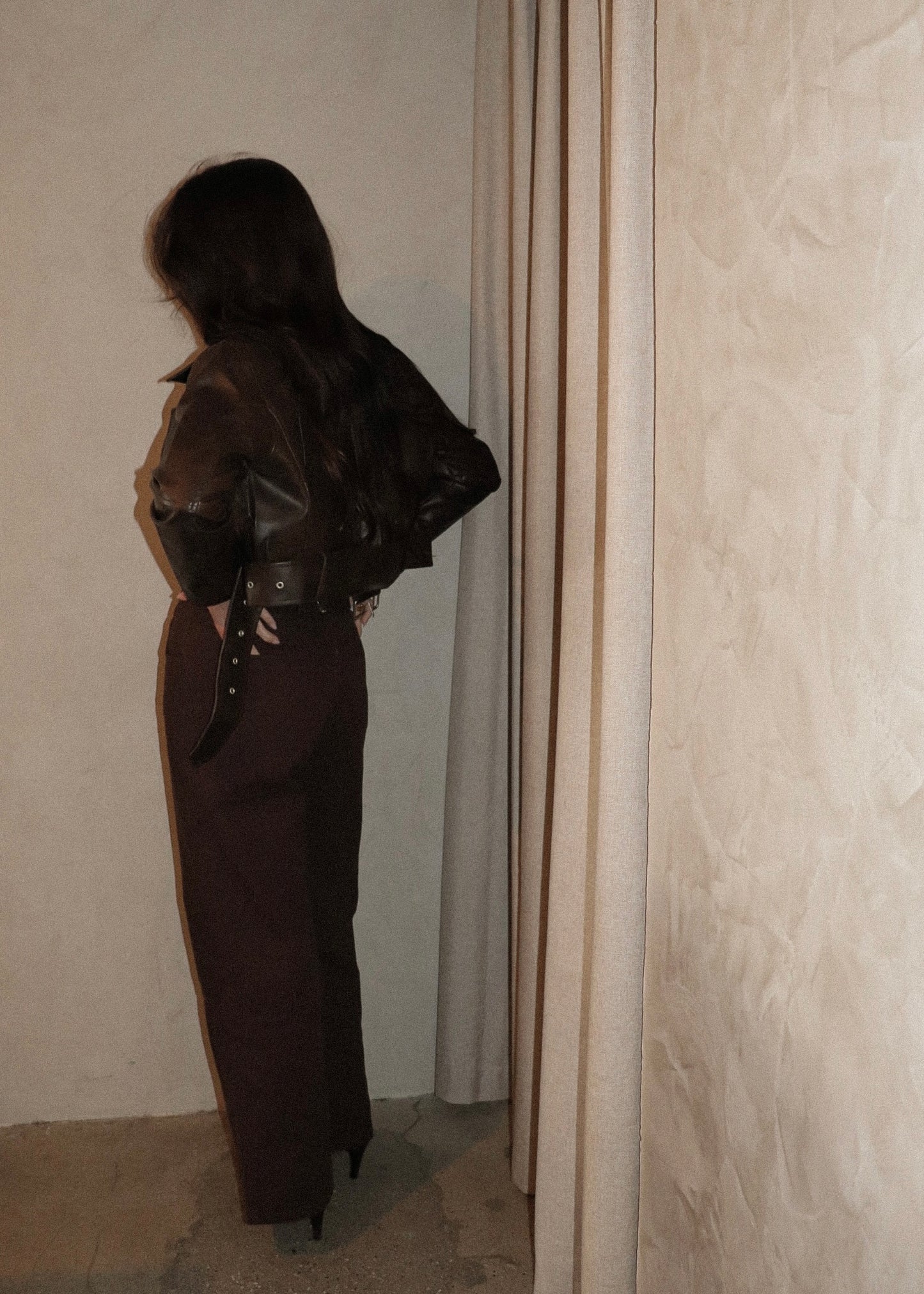 Biker Jacket - Brown