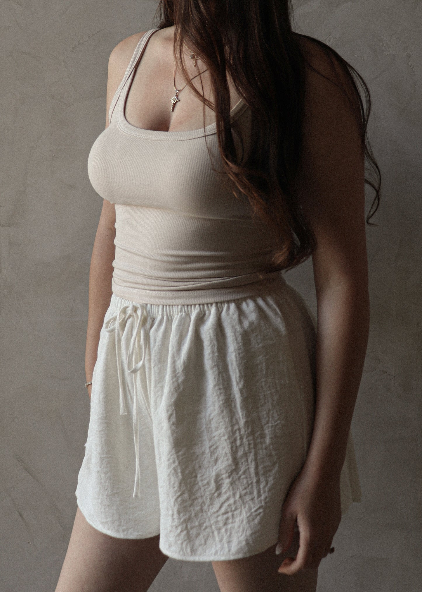 Ribbed Tank - Light Khaki