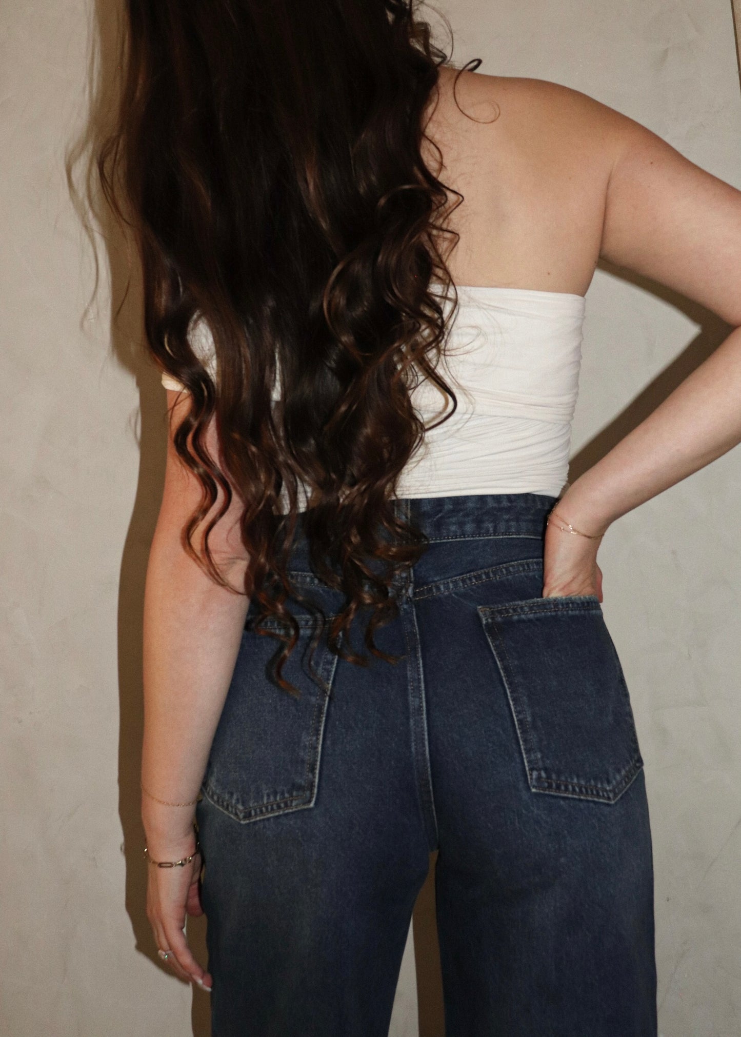 High Waisted Jean - Dark Denim