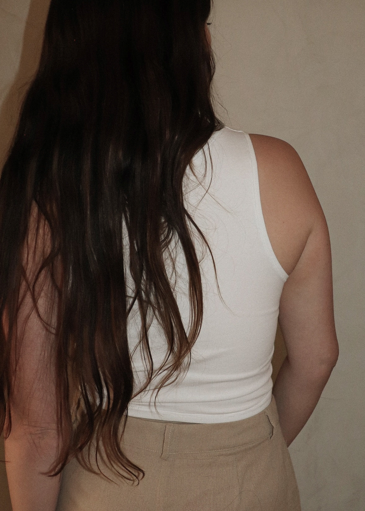 Classic Ribbed Tank - White