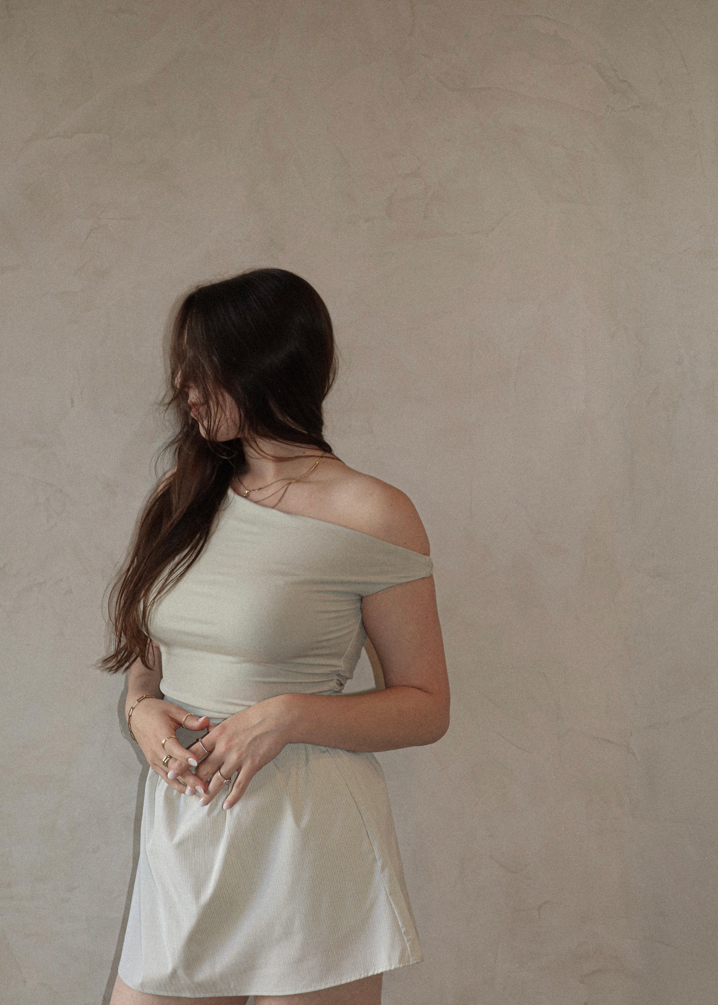 Off Shoulder Top - Light Olive