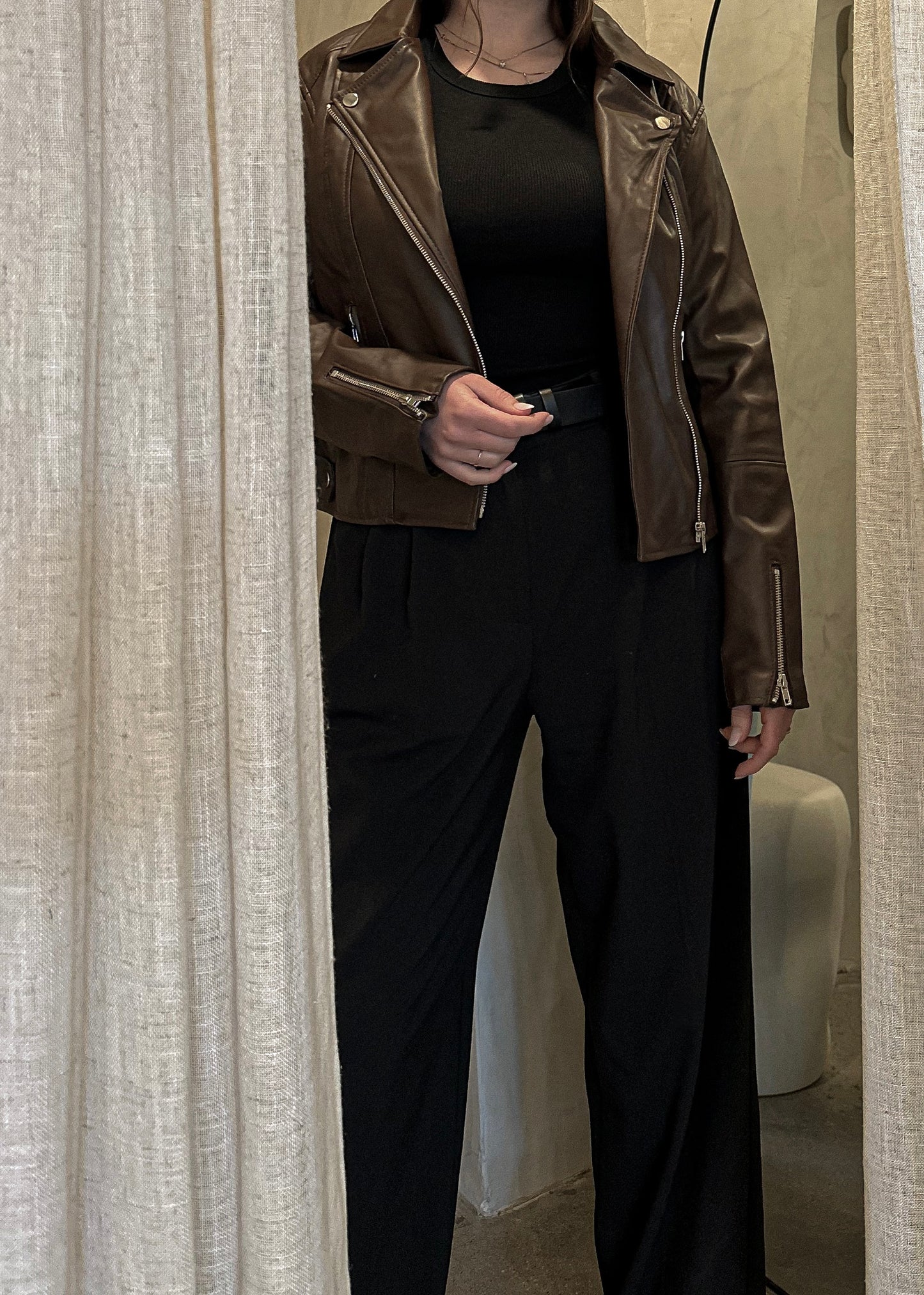 Pleather Jacket - Espresso