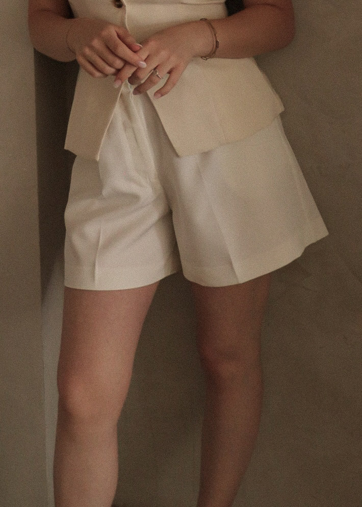 Trouser Shorts - Cream