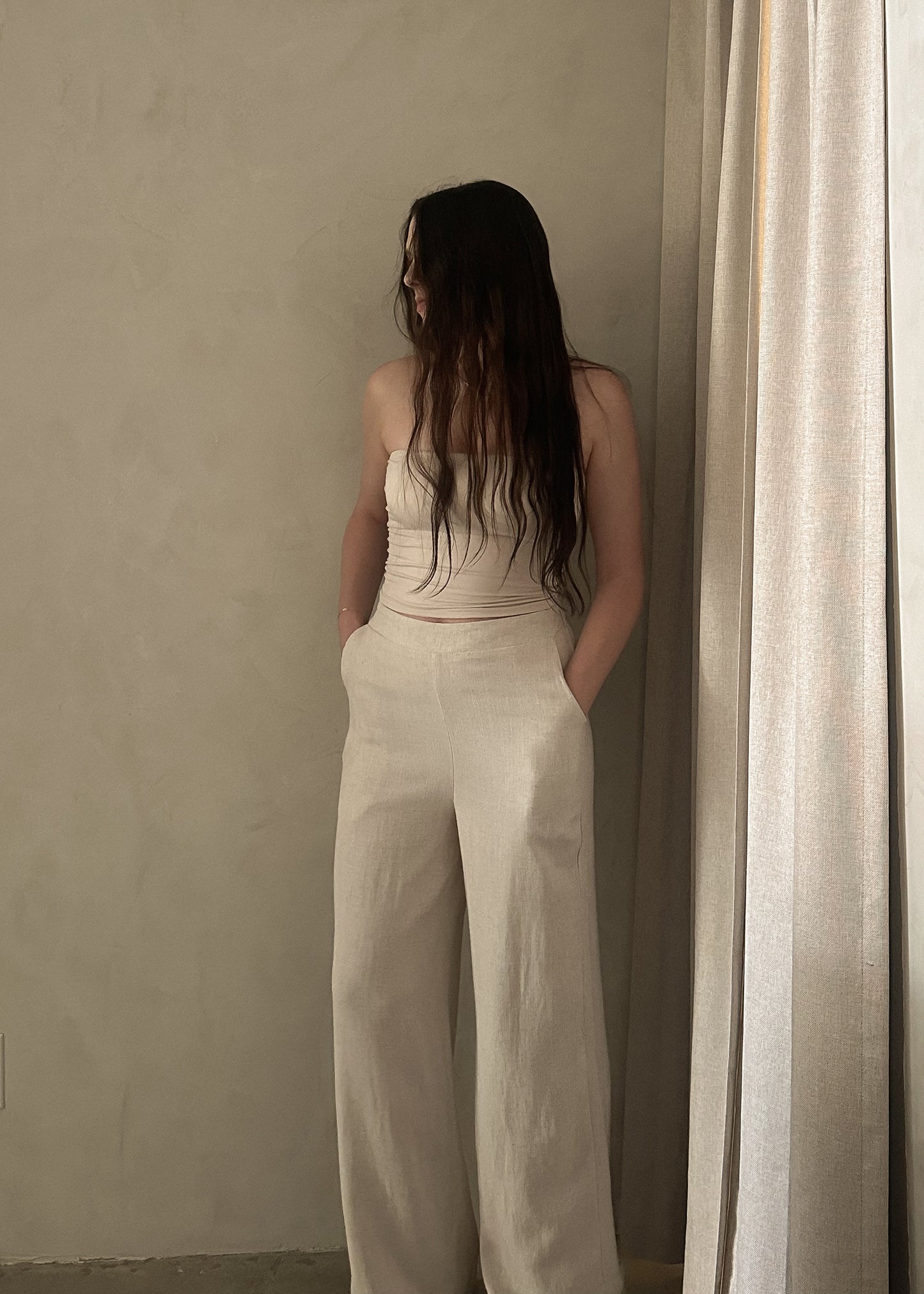Wide Leg Pant - Oatmeal