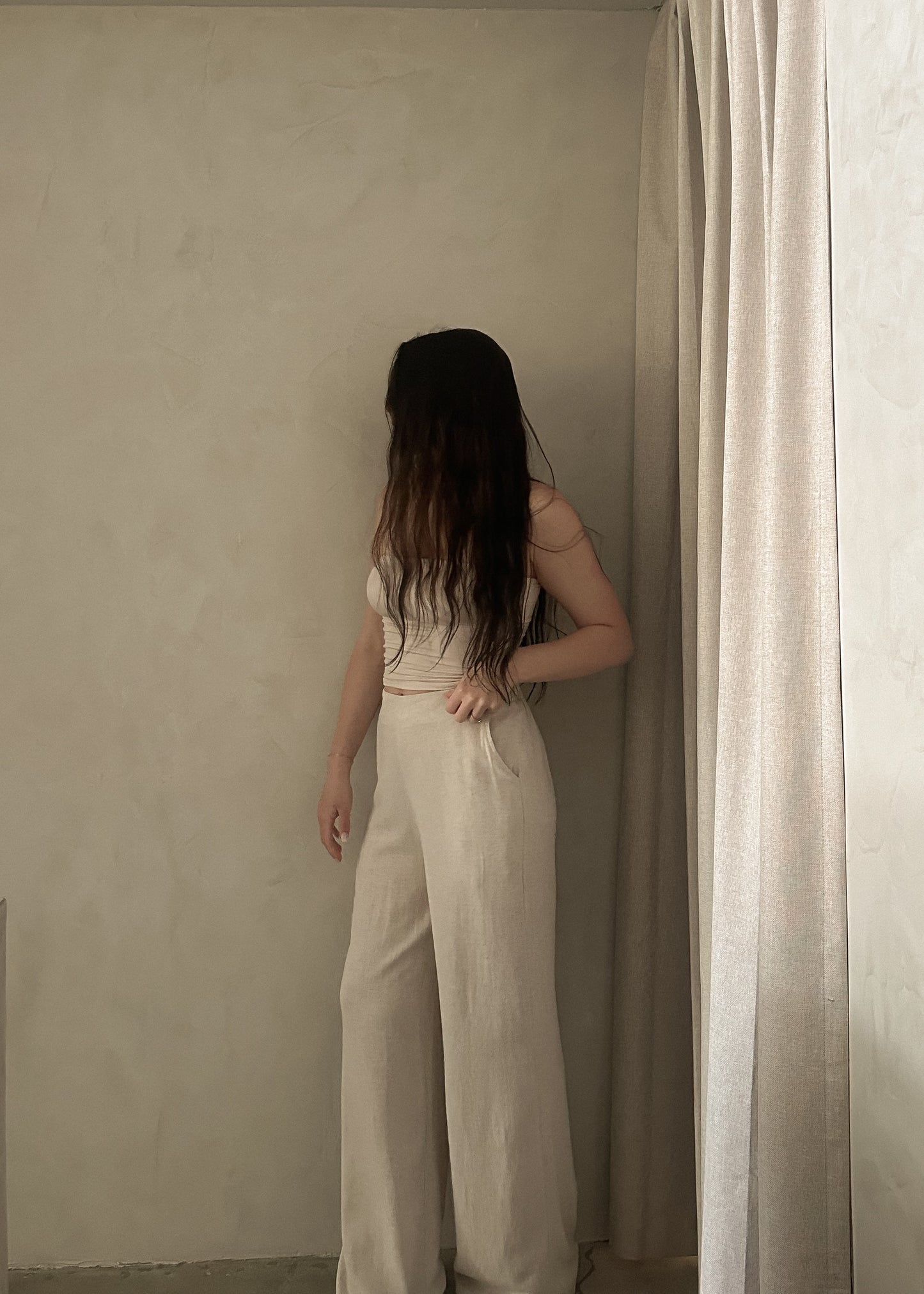 Wide Leg Pant - Oatmeal