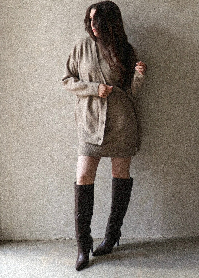 Oversized Cardigan - Taupe