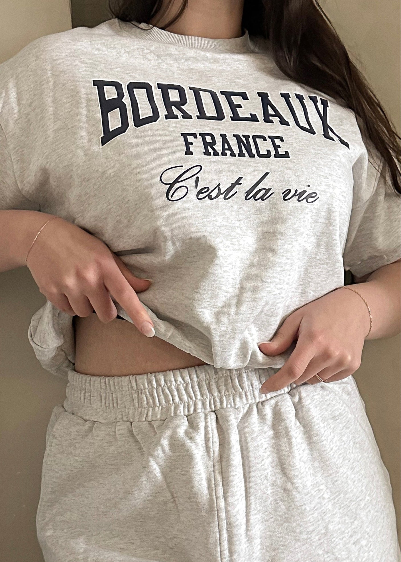 France Short Sleeve Sweatshirt - Grey