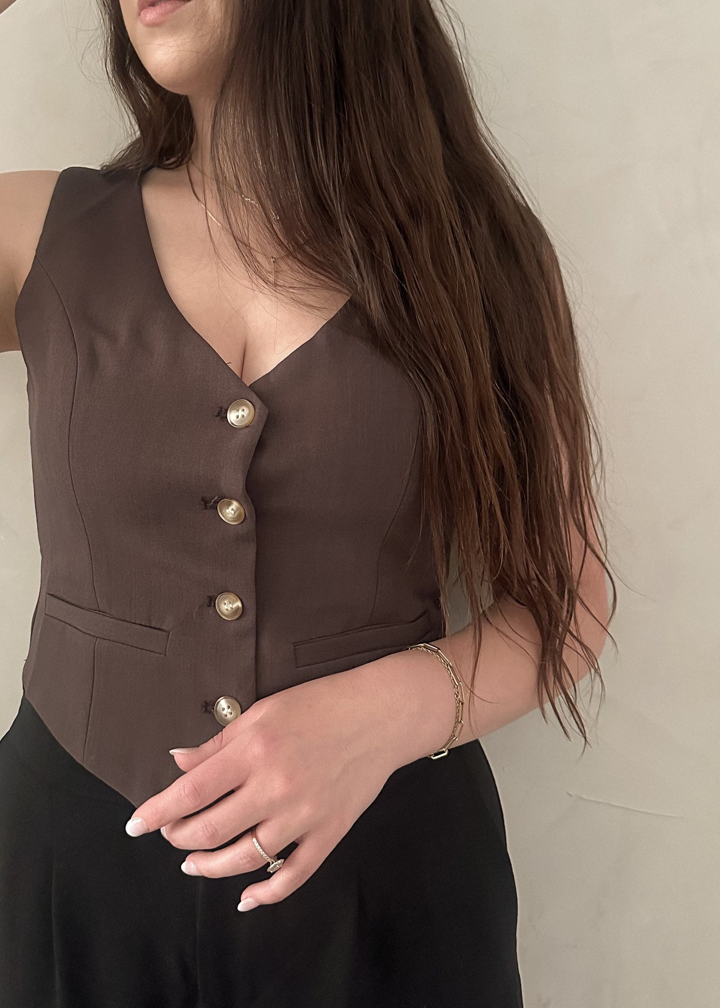 Suit Vest - Rich Brown