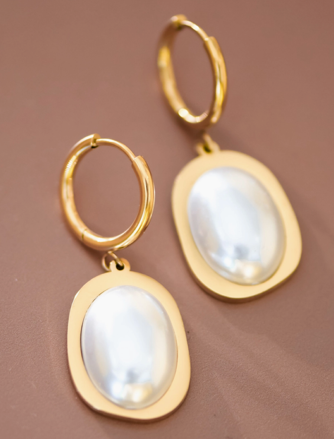 Pearl Drop Earrings - Gold