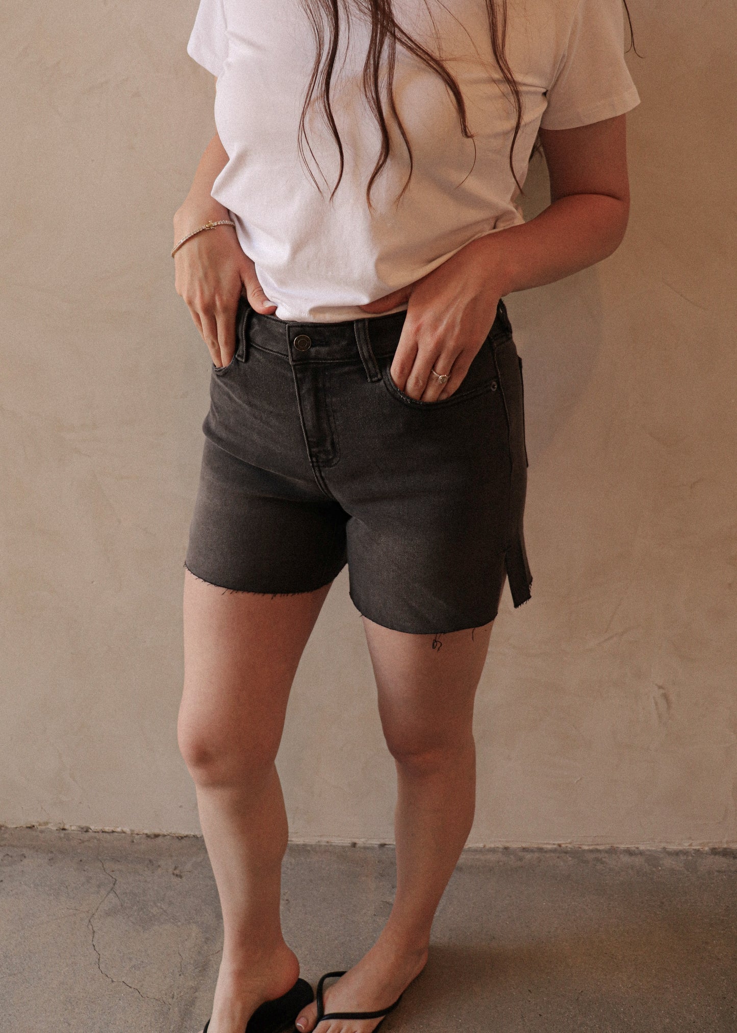 Denim Short - Washed Black