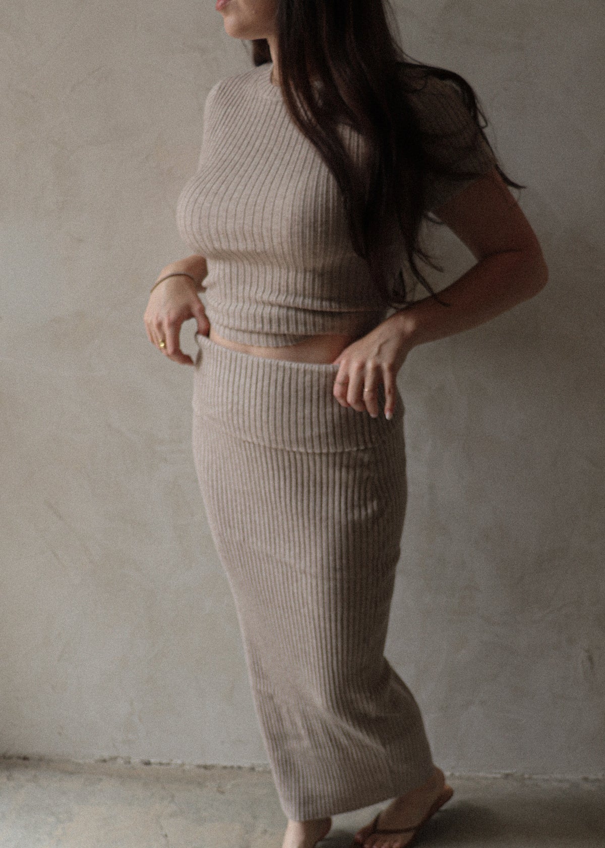 Ribbed Maxi - Taupe