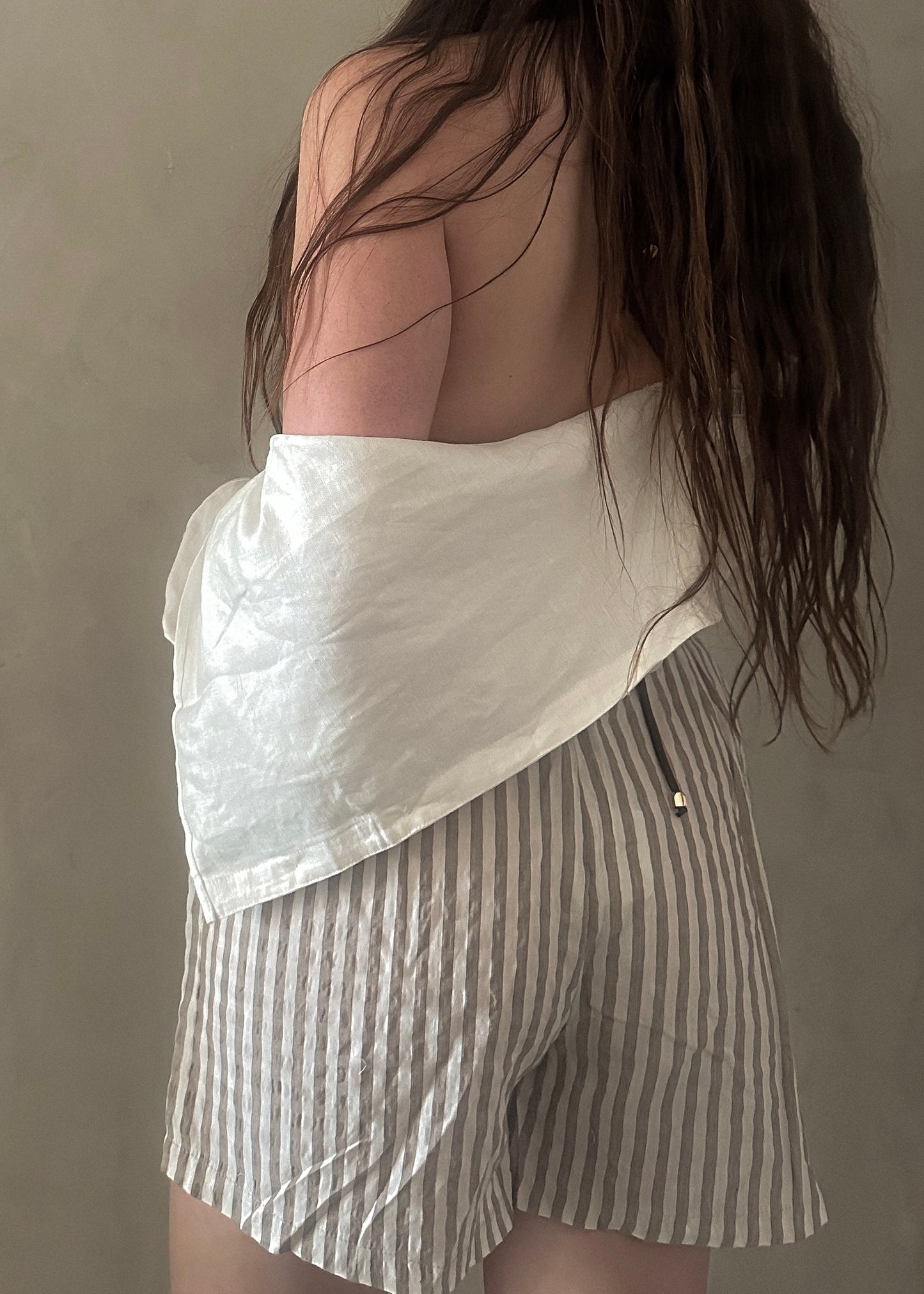 Striped Shorts - Mocha