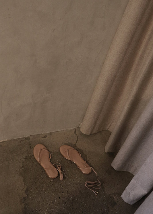 Athena Wrap Sandal - Nude