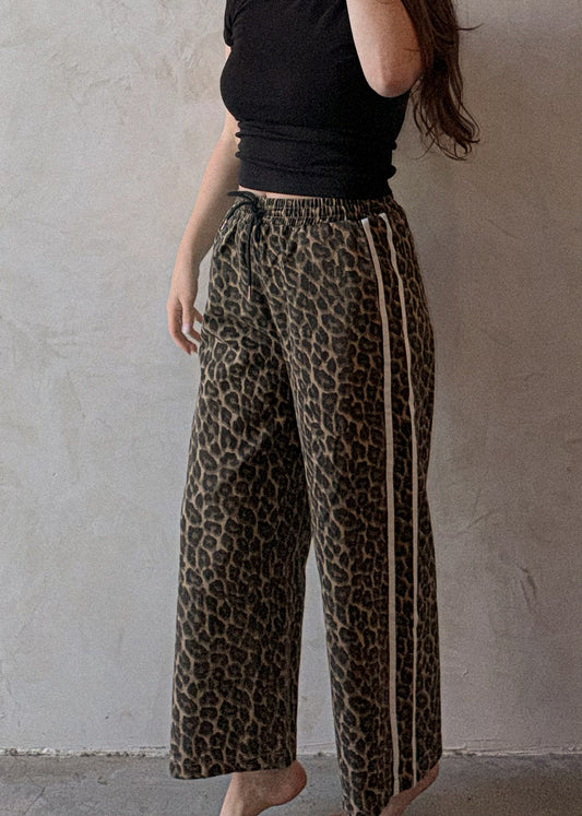 Track Pants - Leopard