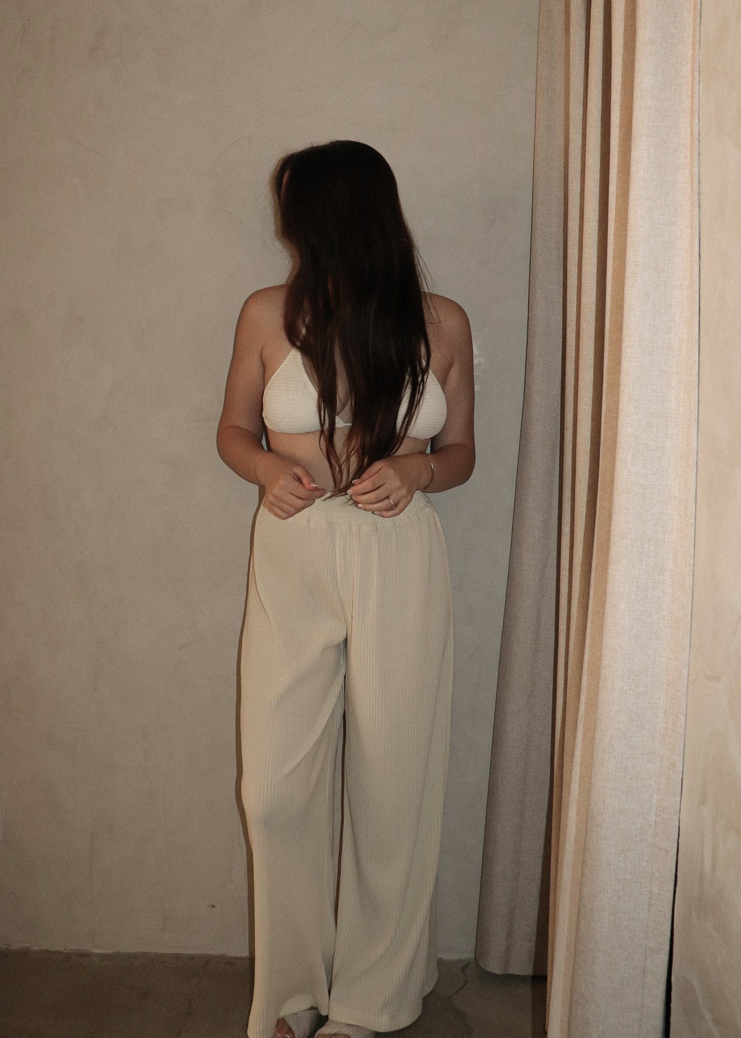 Pleated Pants - Cream