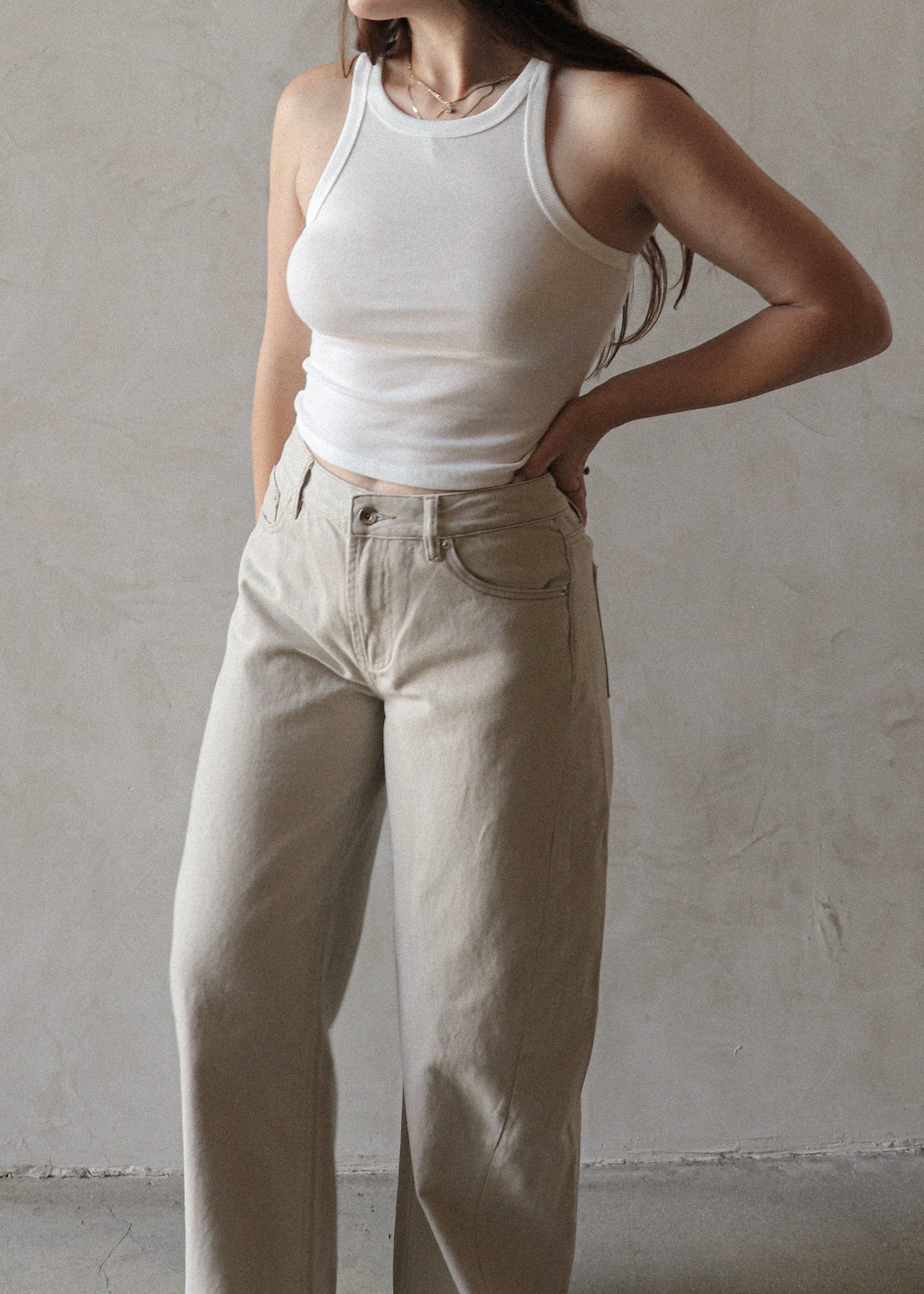 Barrel Jeans - Stone