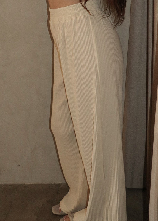 Pleated Pants - Cream