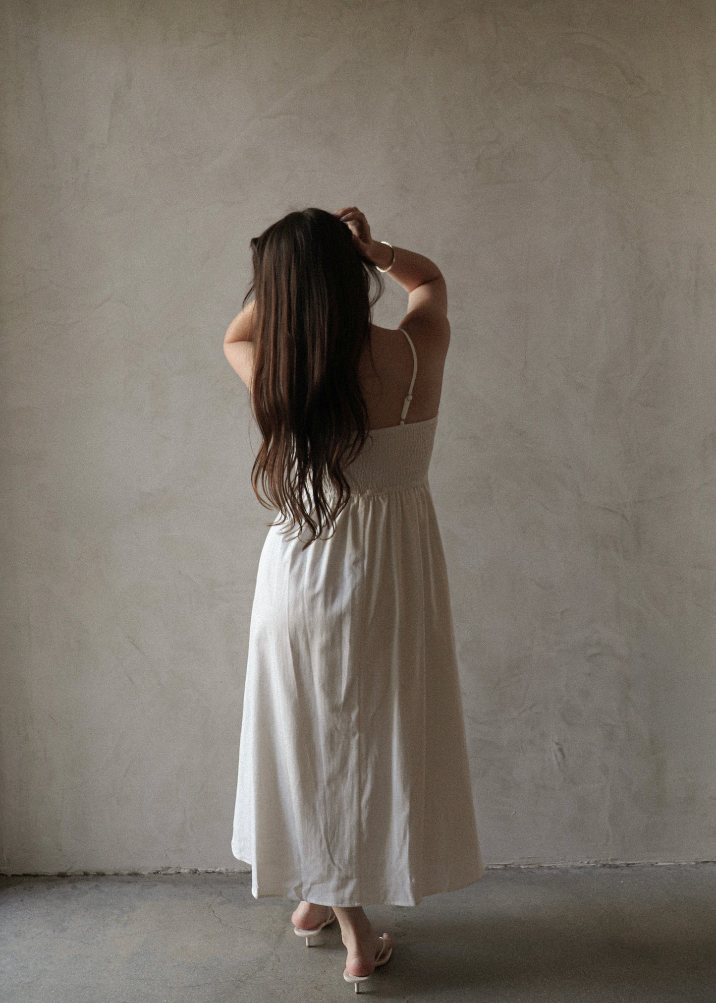 Daisy Midi Dress - White
