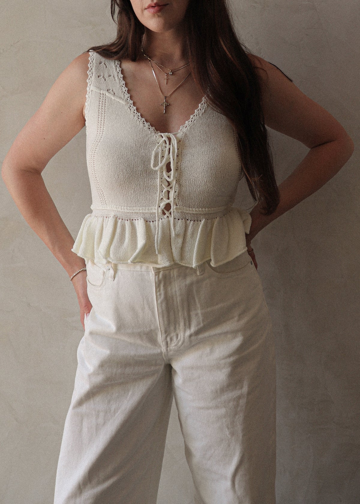 Amelia Knit Top - Ivory