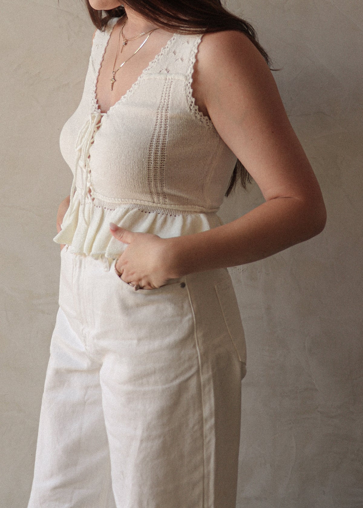 Amelia Knit Top - Ivory