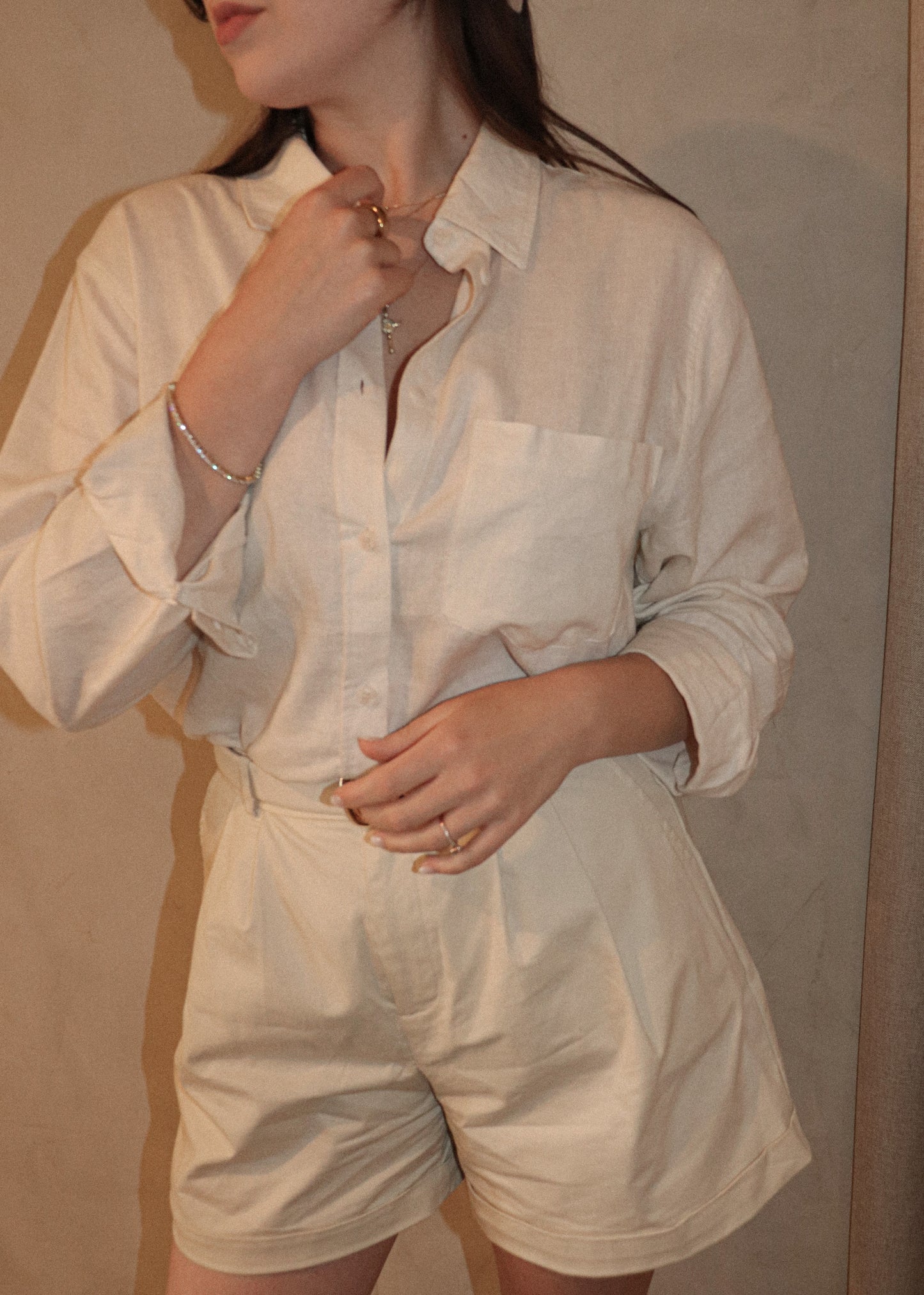Linen Button Up - Natural