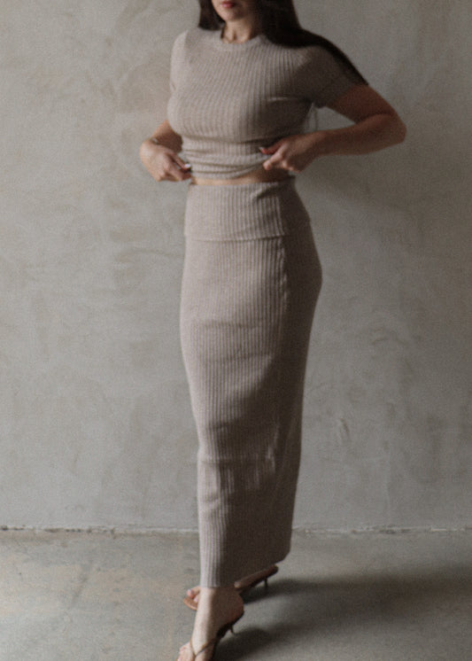 Ribbed Maxi - Taupe