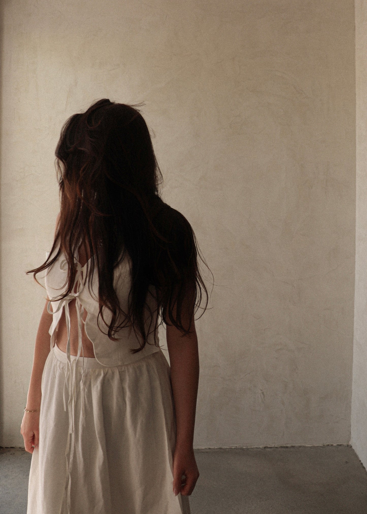 Athena Tie Up Top - Off White