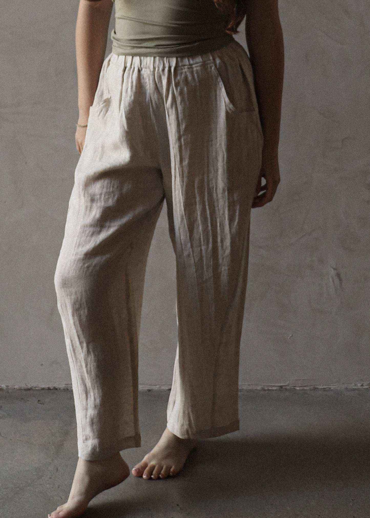 Relaxed Linen Pant - Natural