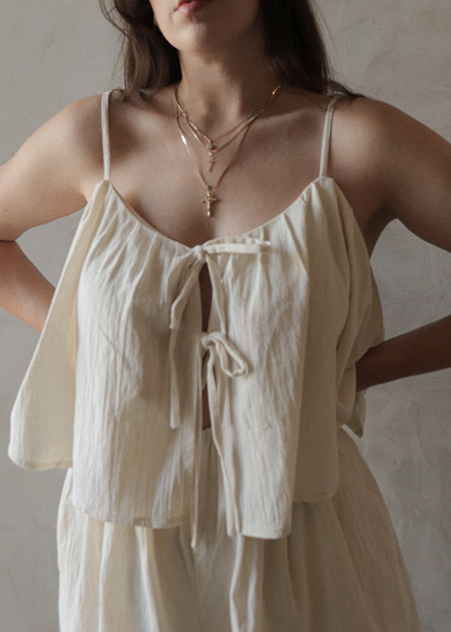 Tiered Romper - Natural