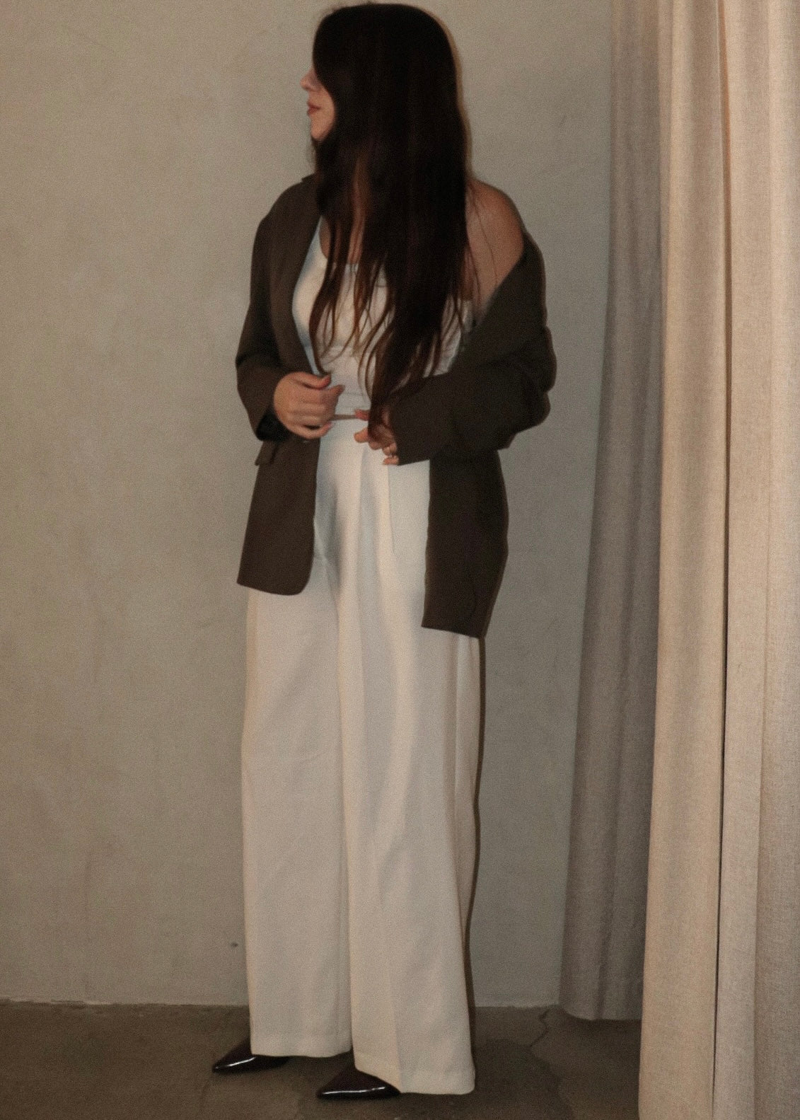 Pleated Trousers - White