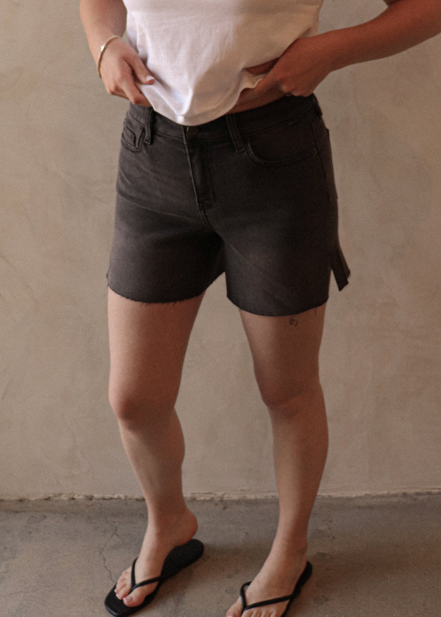Denim Short - Washed Black