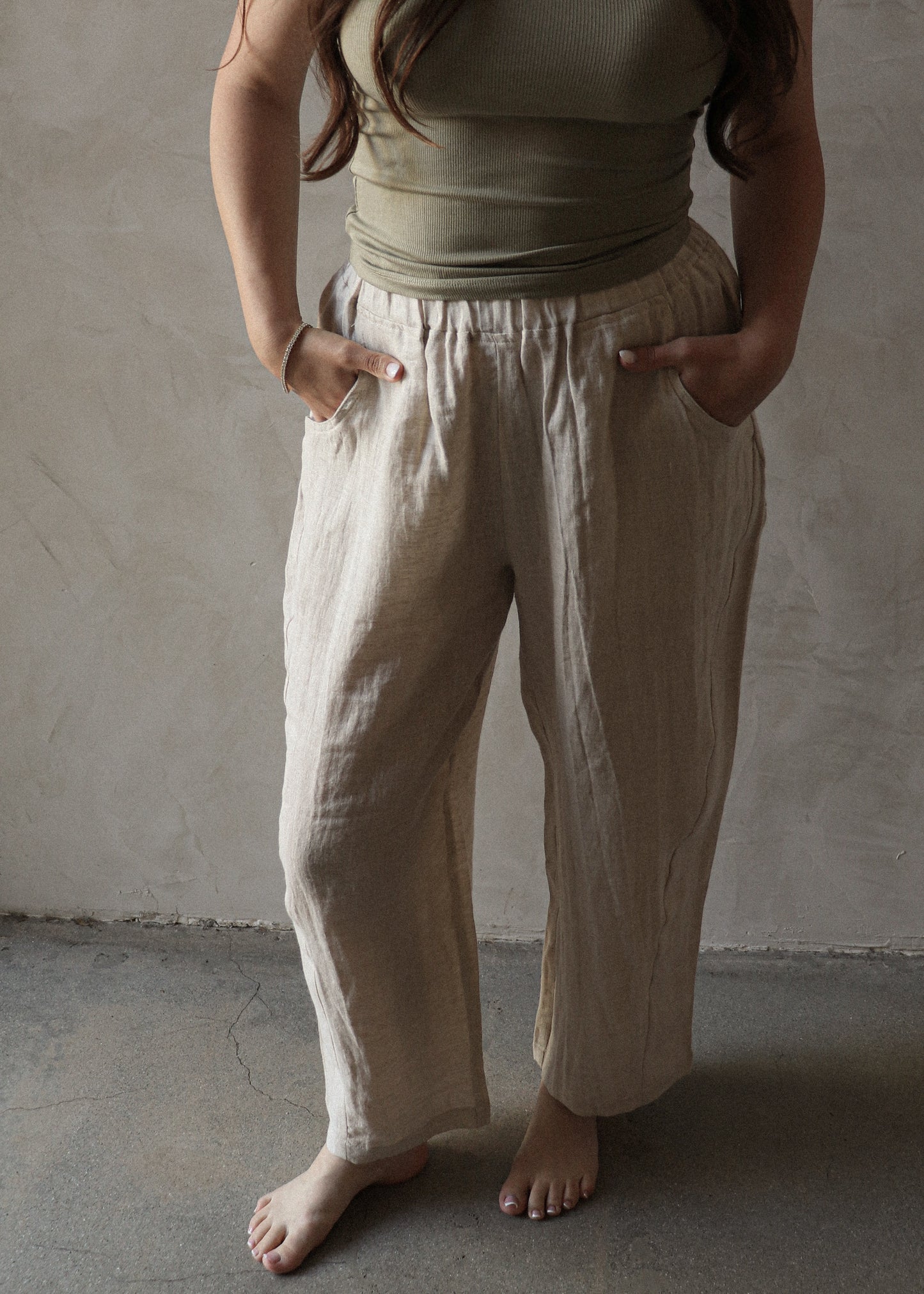 Relaxed Linen Pant - Natural