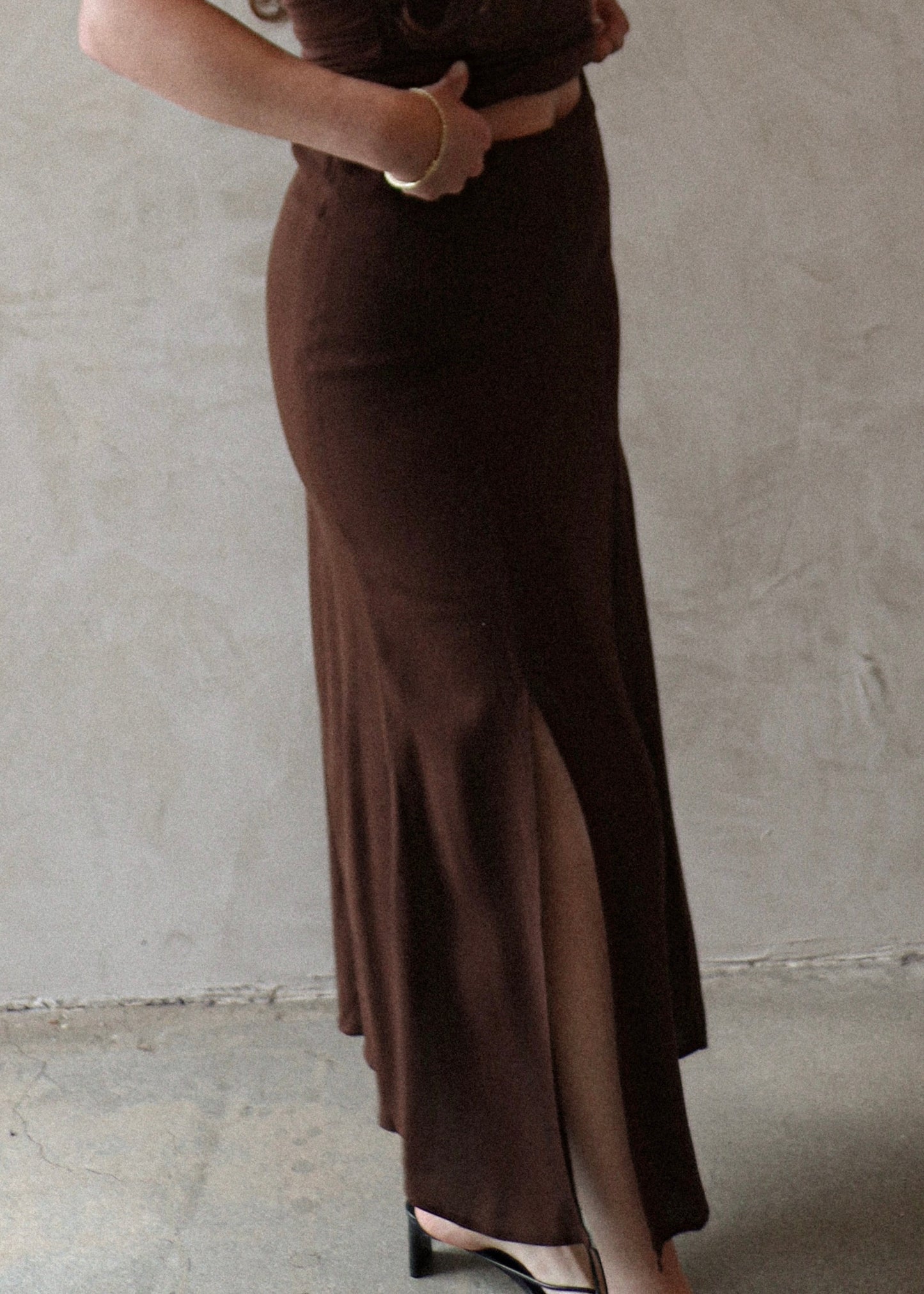 Midi Skirt - Chocolate