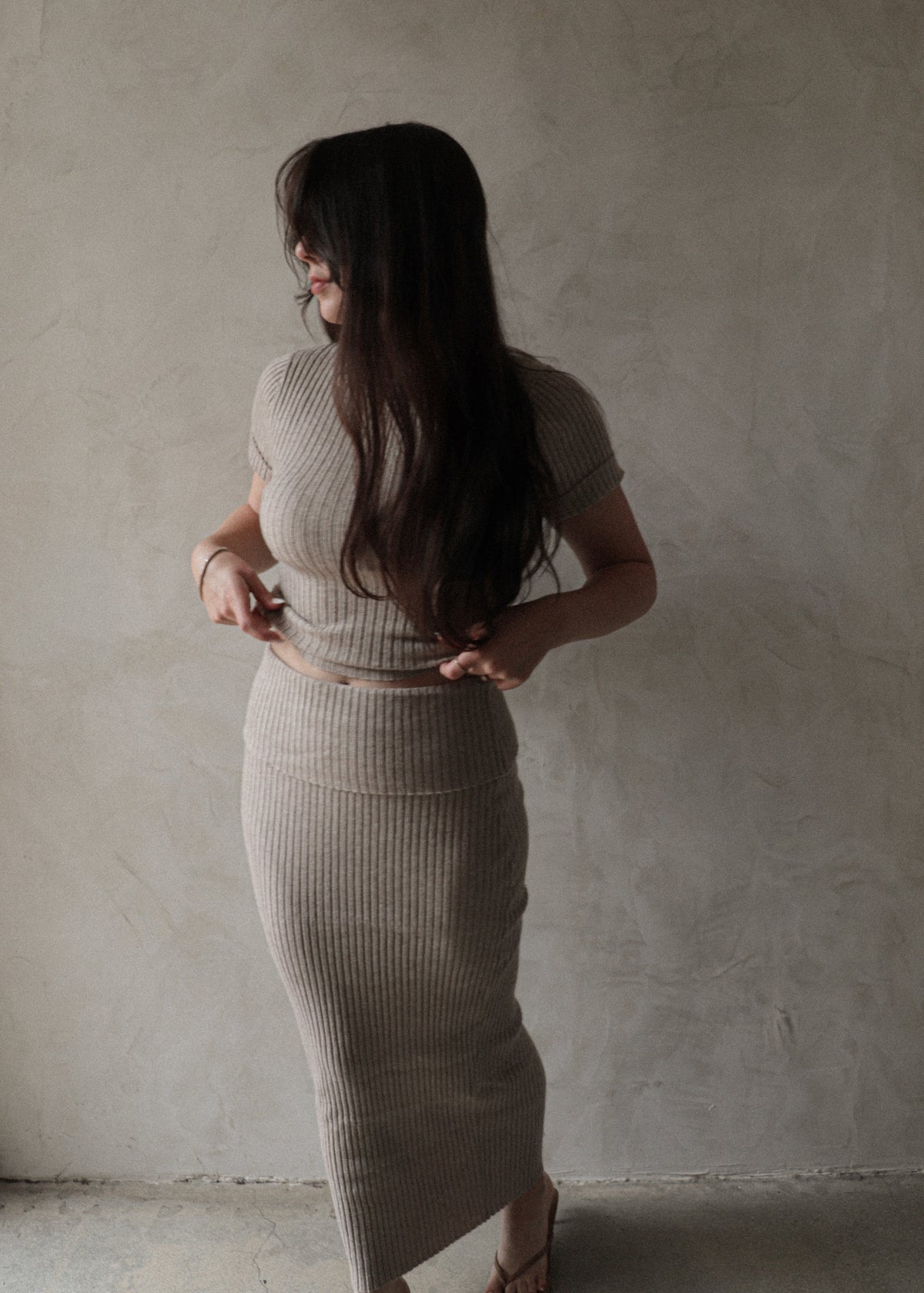 Ribbed Maxi - Taupe