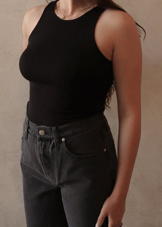 High Neck Bodysuit - Black