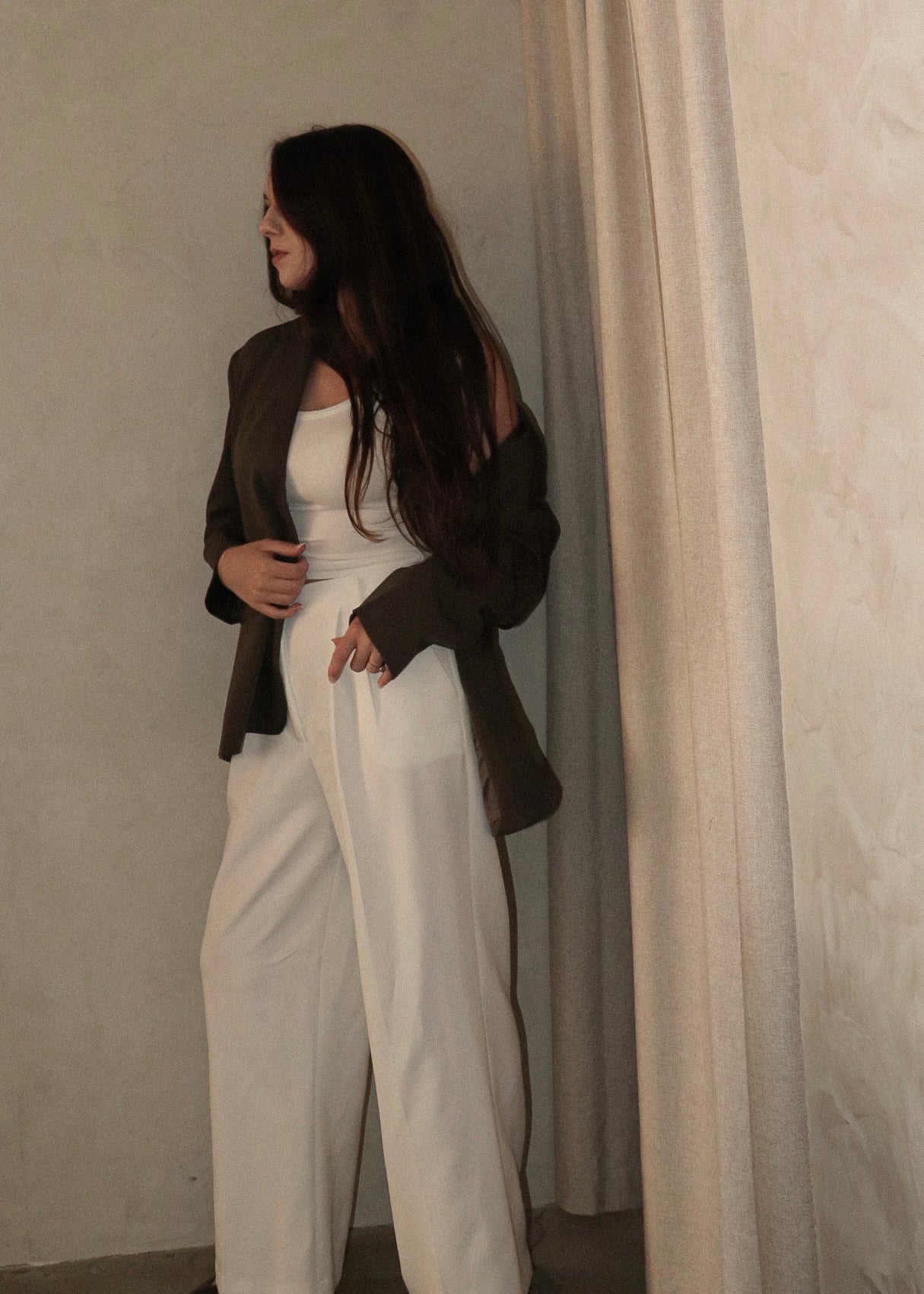 Pleated Trousers - White