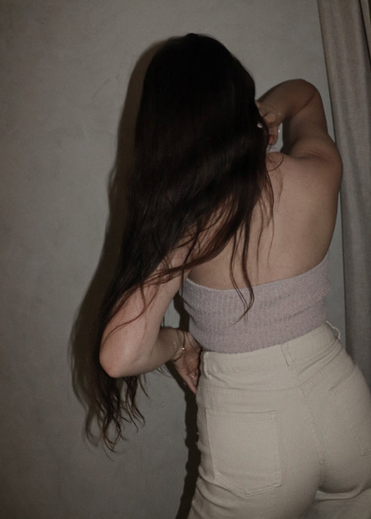 Ribbed Halter - Blush