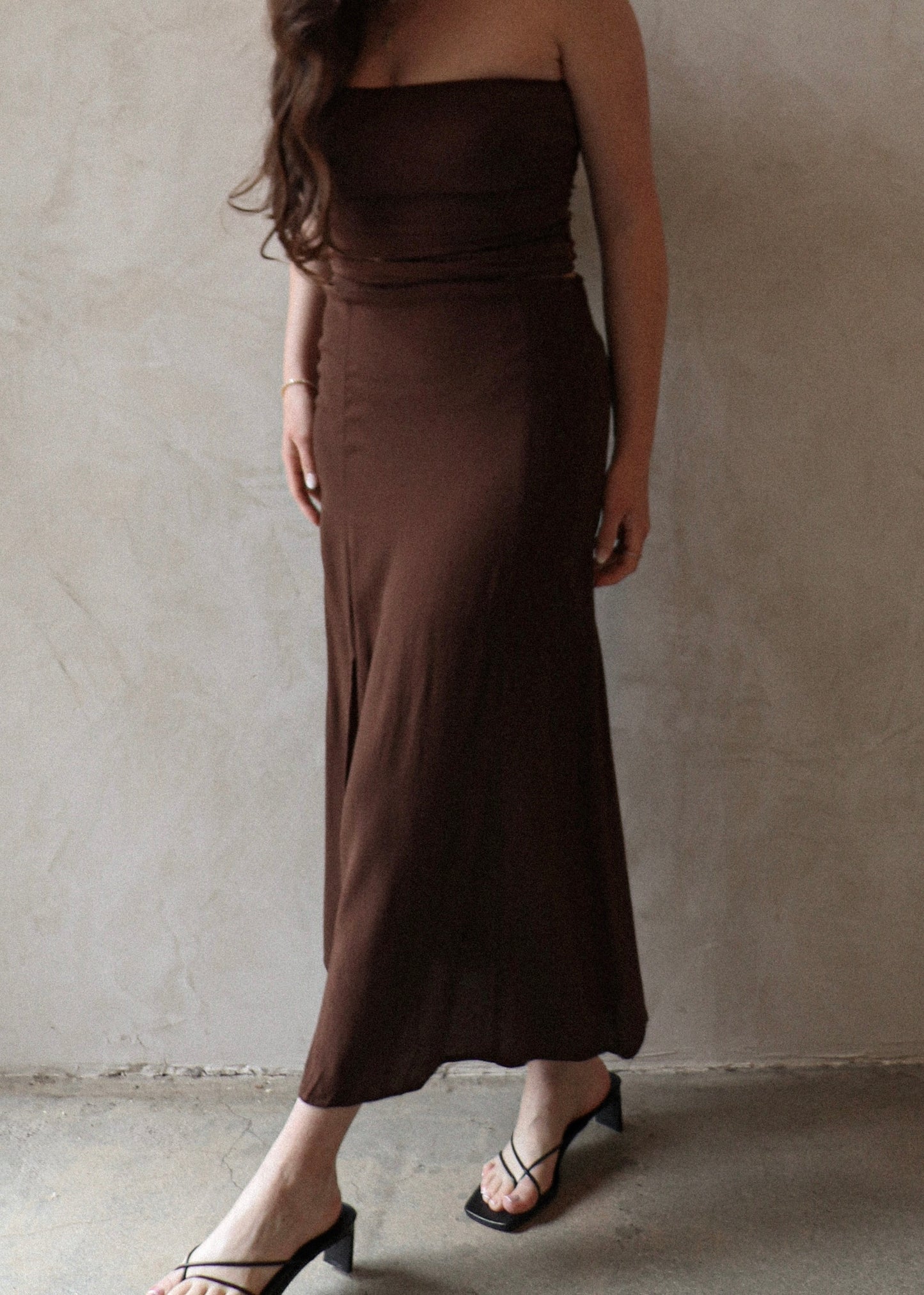 Midi Skirt - Chocolate
