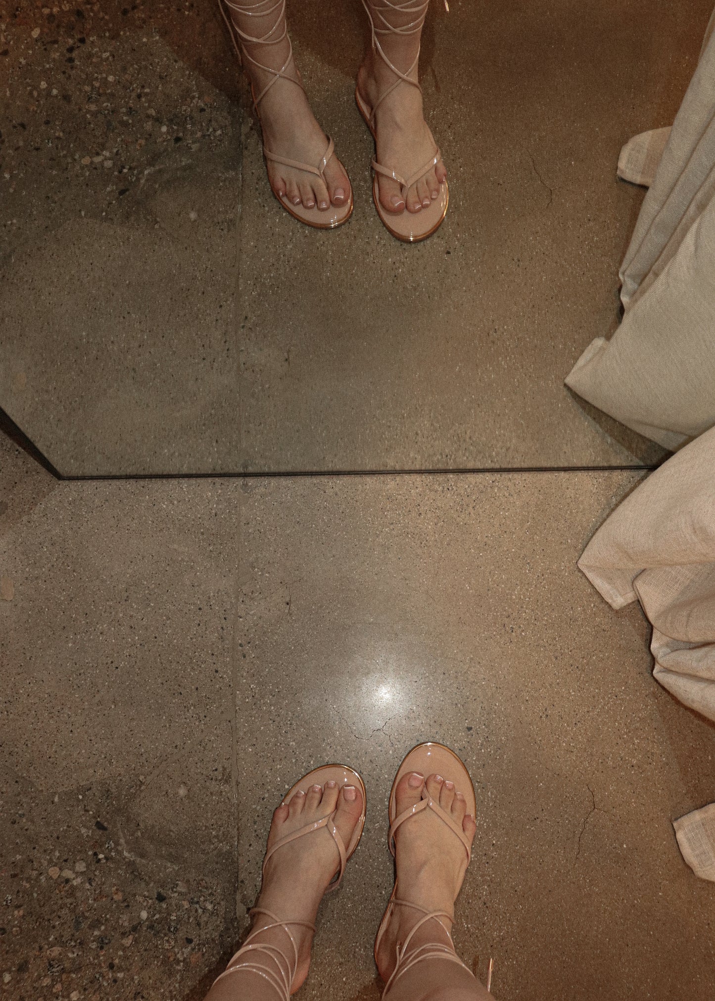 Athena Wrap Sandal - Nude