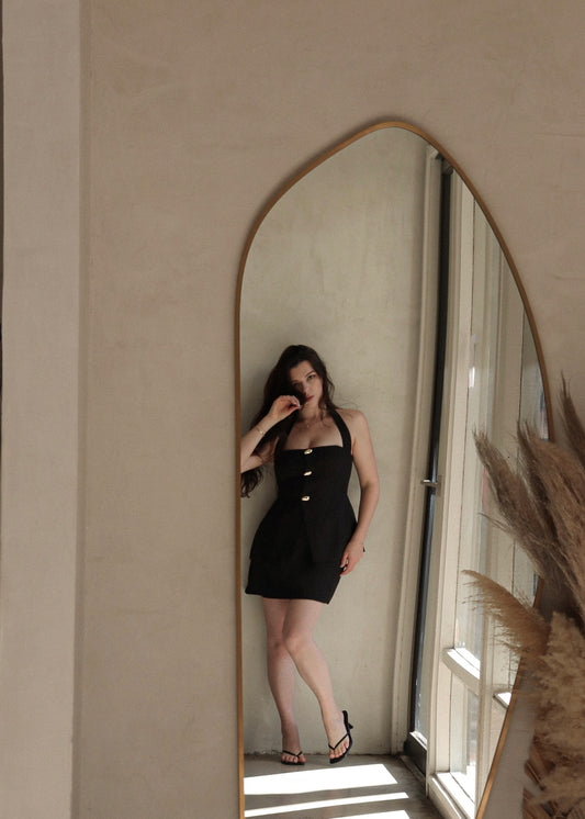 Mia Halter Vest - Black