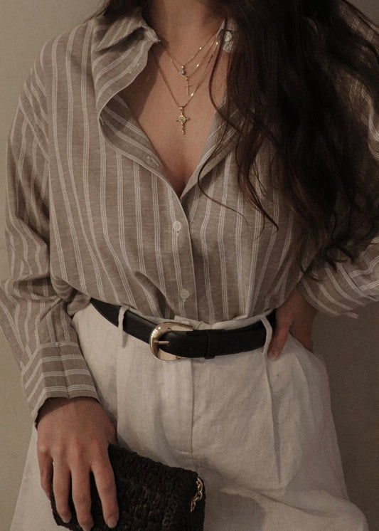 Daisy Belt - Dark Cacao/Gold