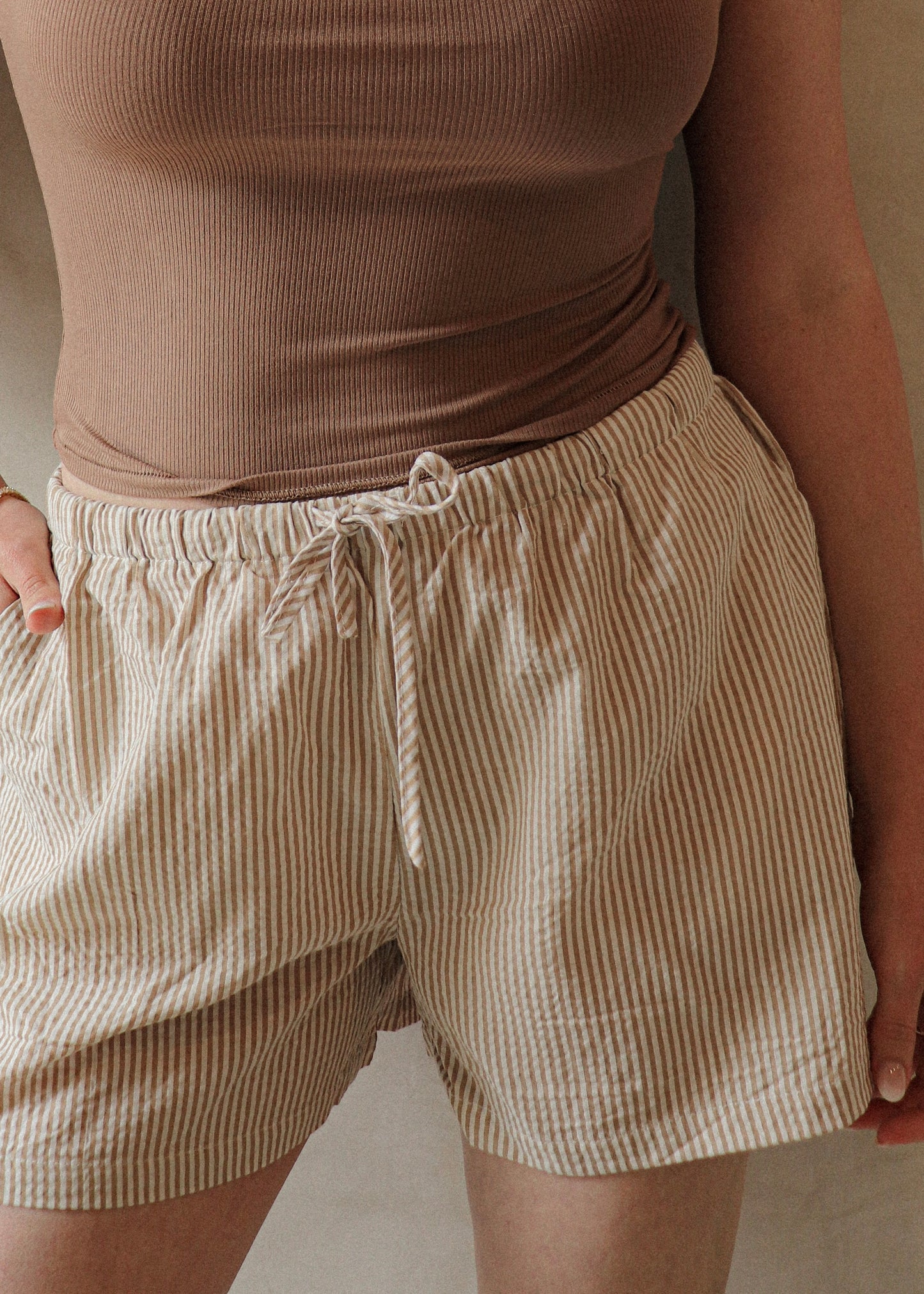 Drawstring Shorts - Striped