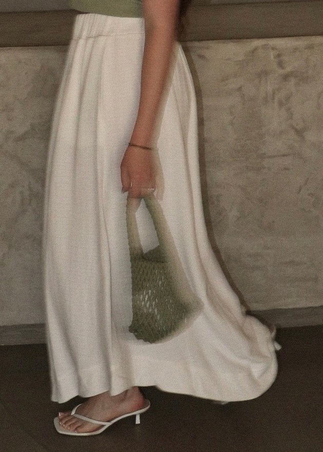 Linen Maxi Skirt - Ivory
